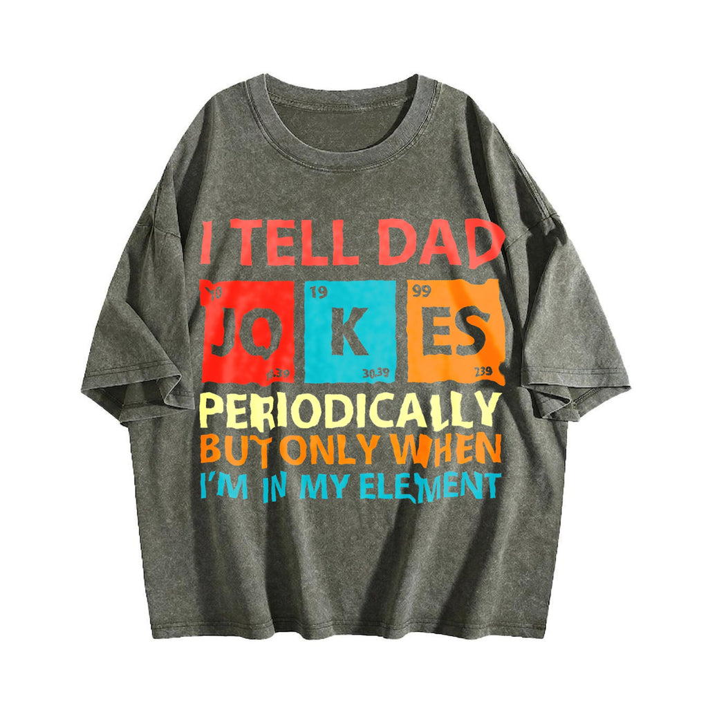 I Tell Dad Jokes Vintage Washed T-Shirt product image 4