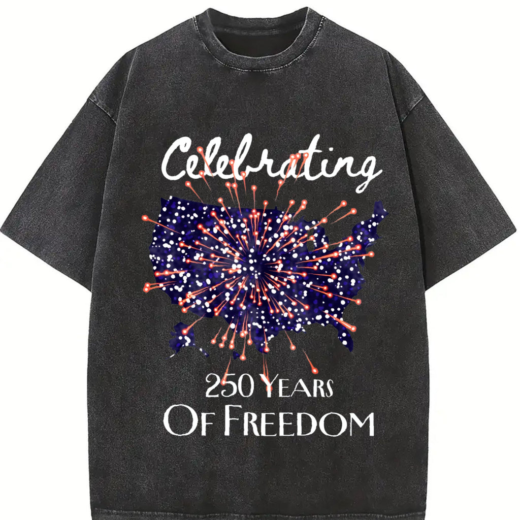 Celebrating 250 Years Of Freedom Vintage Washed T-Shirt product image 2