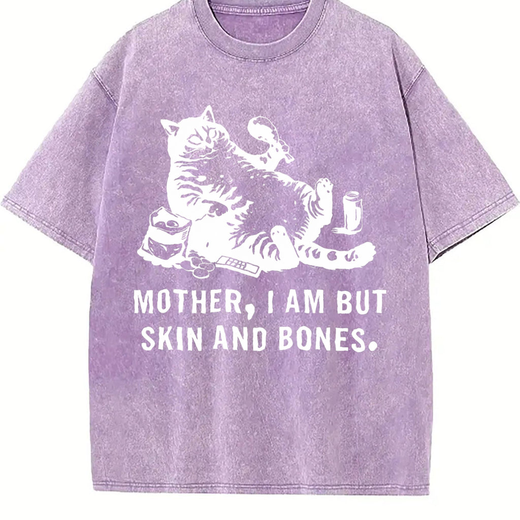 Mother I Am But Skin And Bones Cat Vintage Washed T-Shirt product image 6
