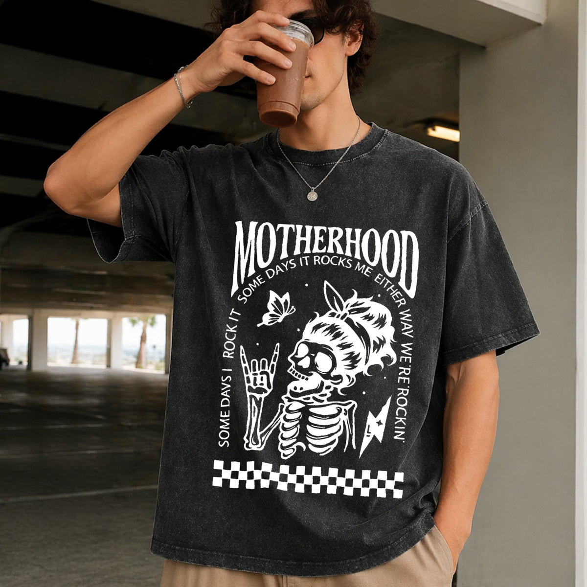 Motherhood: Sometimes I Rock It Vintage Washed T-Shirt product image 9