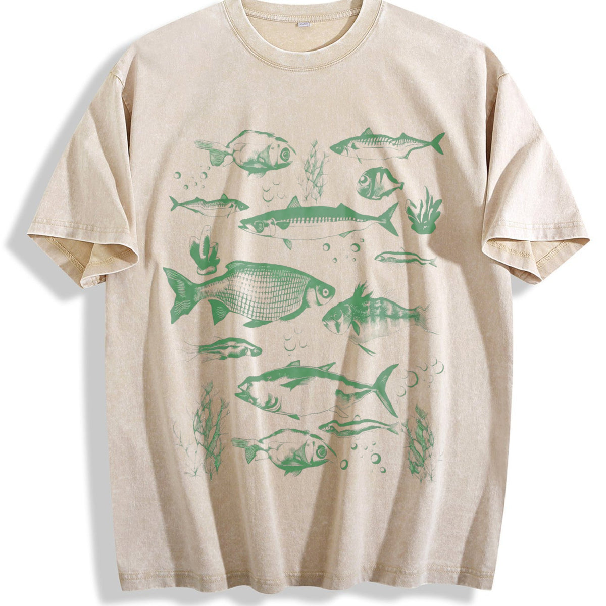 Fish Tattoo Vintage Washed T-Shirt product image 1