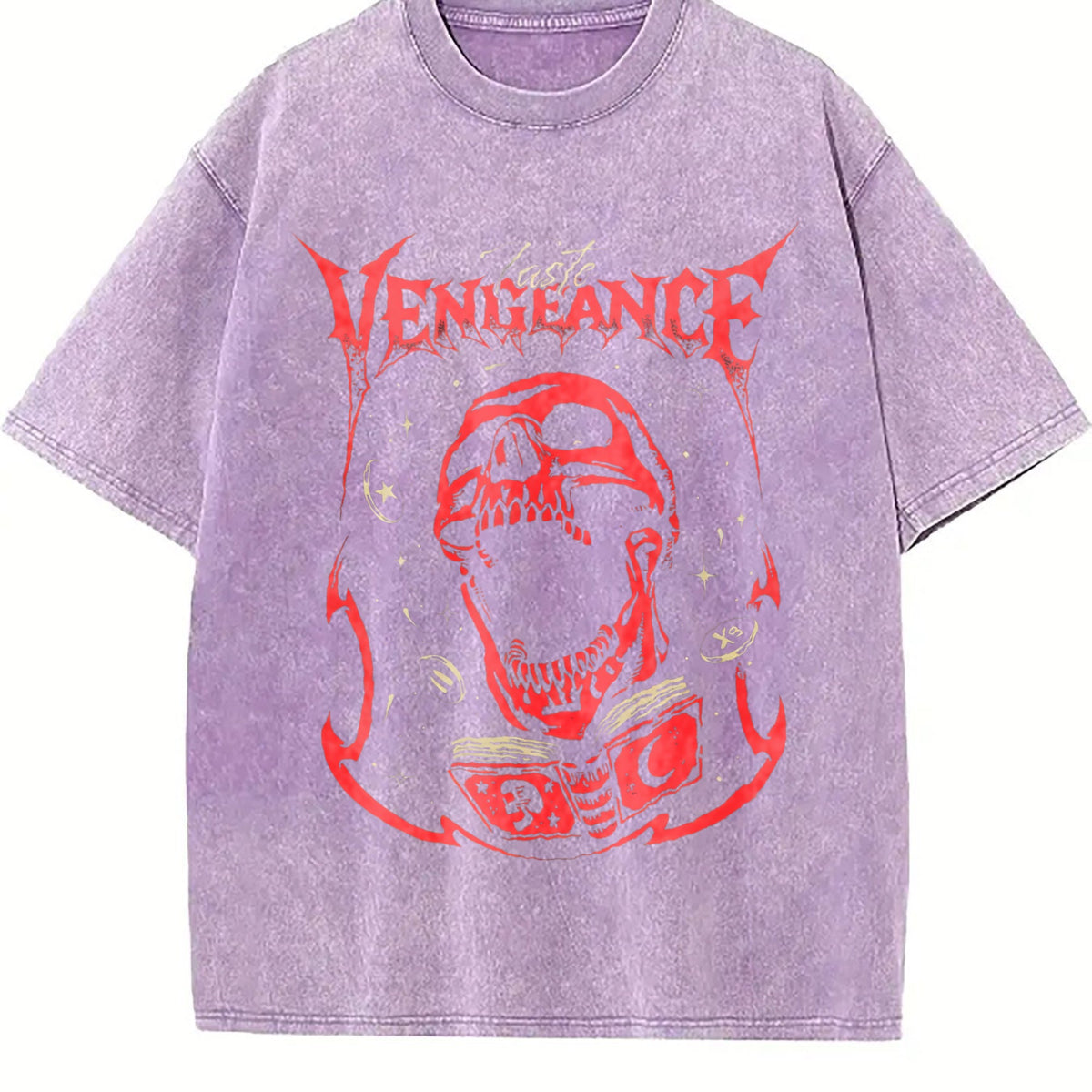 Vengeance Red Skull Vintage Washed T-Shirt product image 6