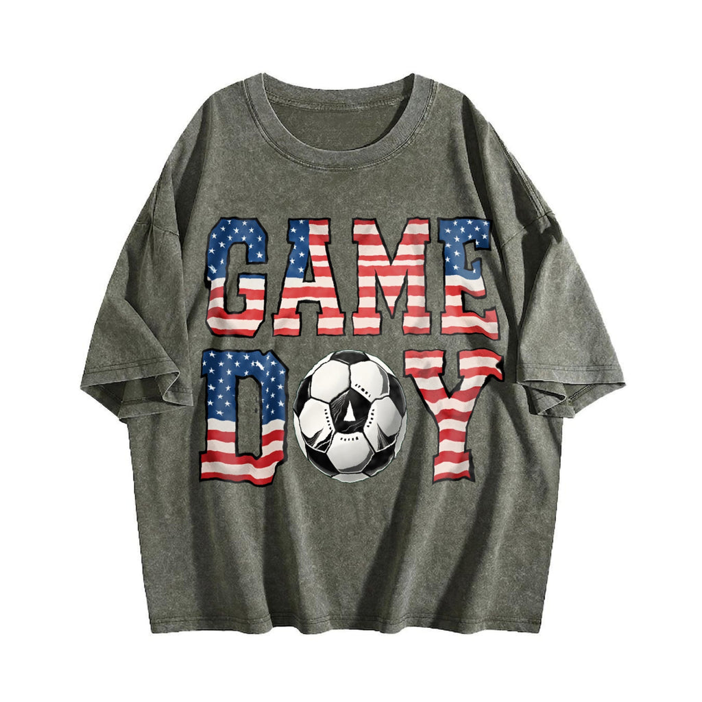 Global Soccer Fan Vintage Washed T-Shirt product image 4