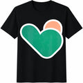 Green And Orange Heart-shaped American Cotton T-Shirt product image 1
