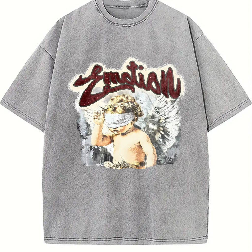 Cherub Emotion Rhinestone Tank Vintage Washed T-Shirt product image 5
