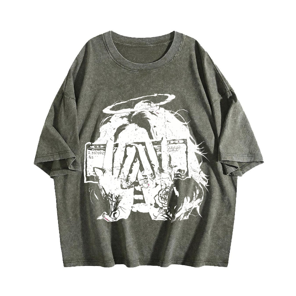 Money Angel Rose Vintage Washed T-Shirt product image 4