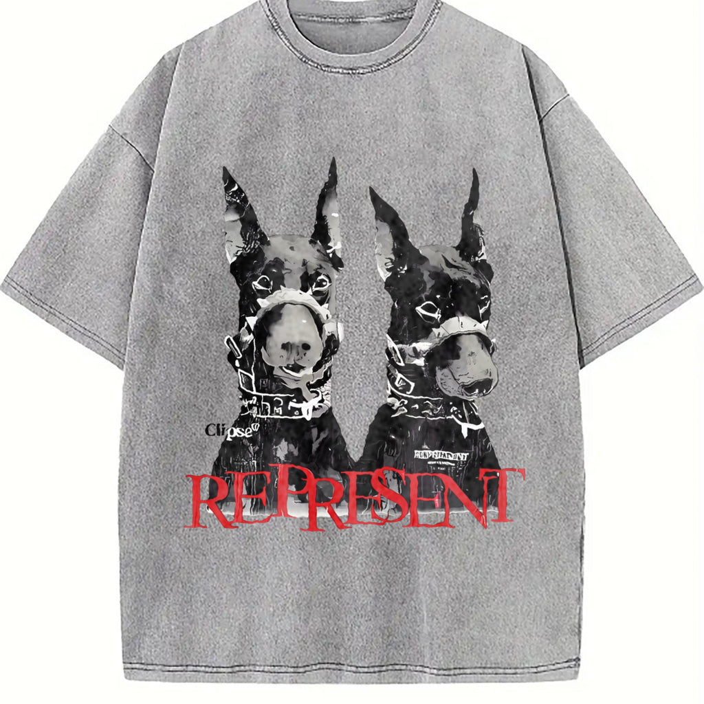 Doberman Represent Vintage Washed T-Shirt product image 5