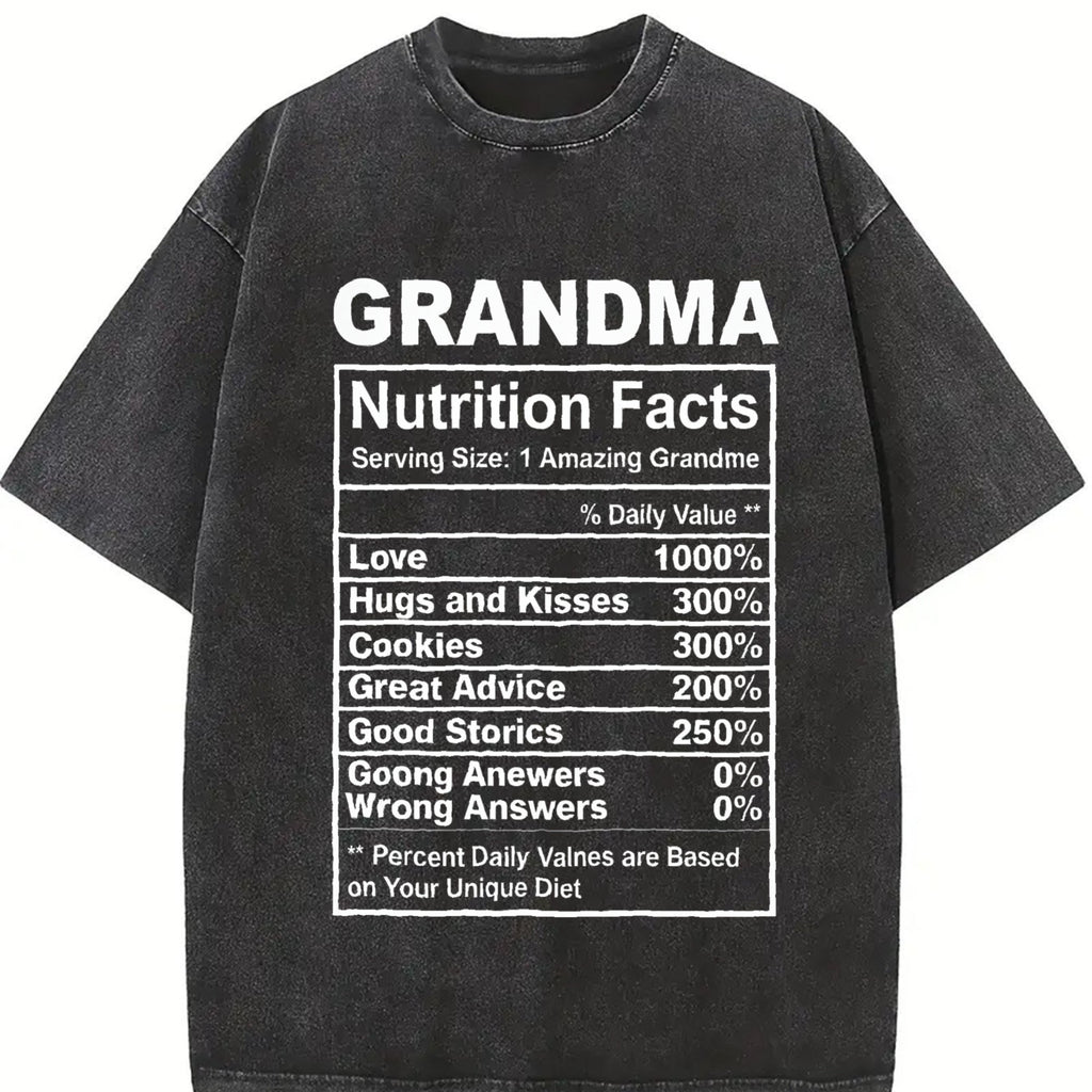 Funny Grandma Nutrition Facts Sarcastic Granny Novelty product image 2