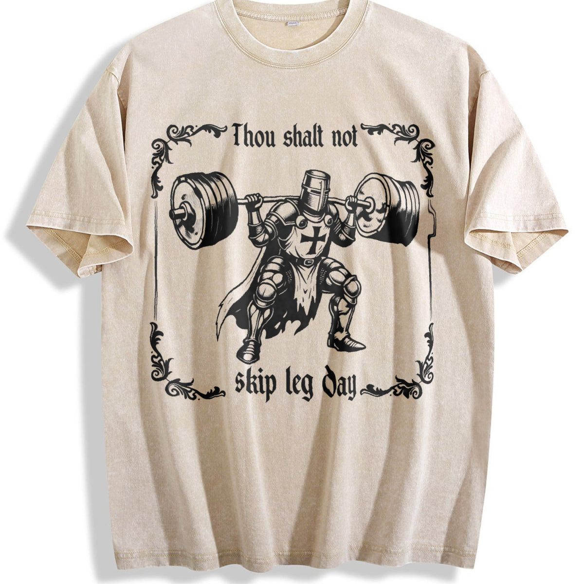 Thou Shalt Not Skip Leg Day Vintage Washed T-Shirt product image 1