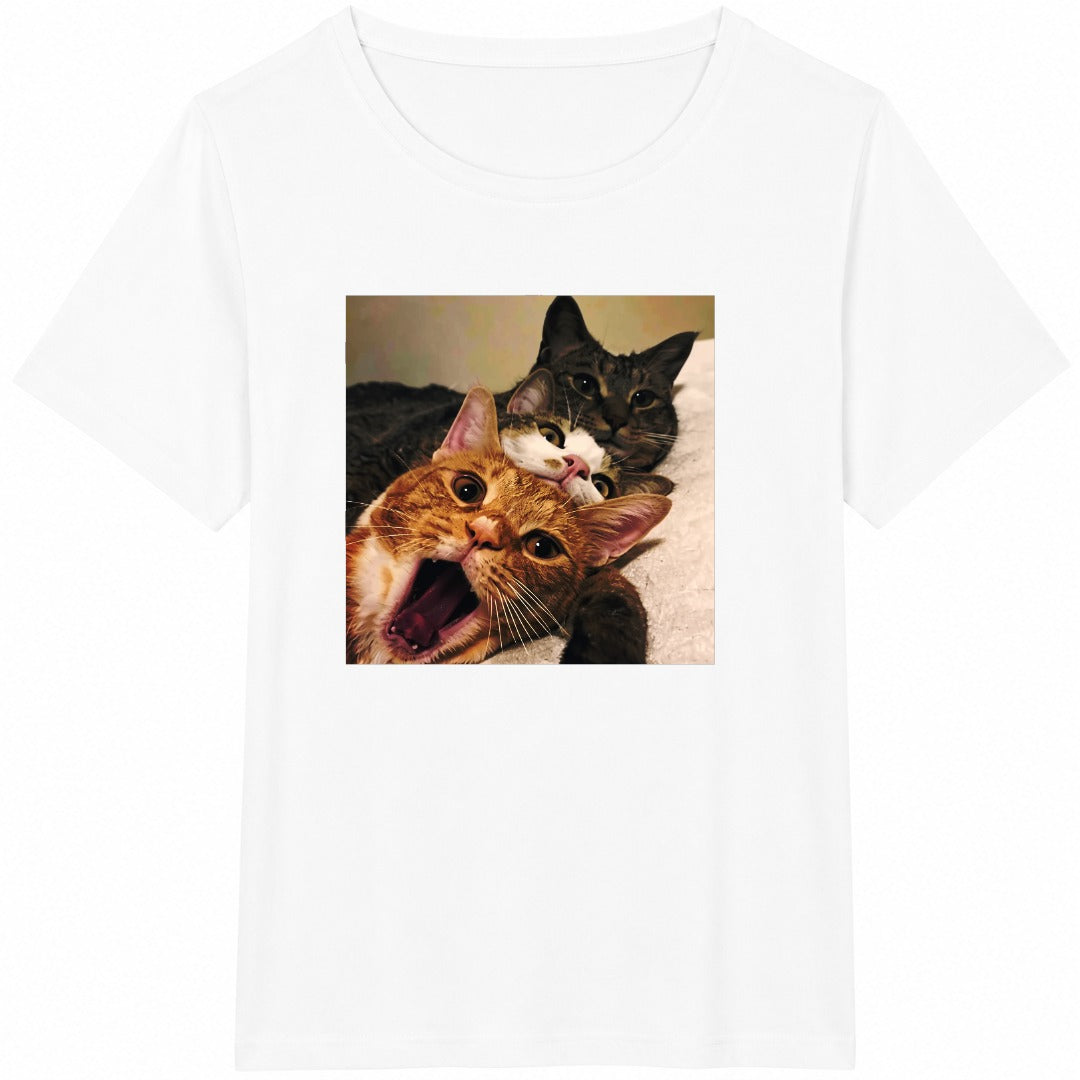 Funny Cat Meme Cotton T-Shirt product image 2
