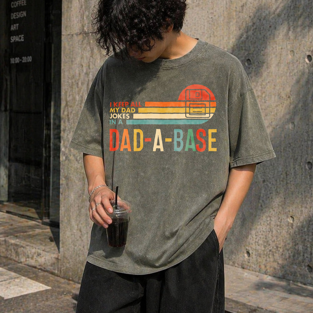 I Keep All My Dad Jokes In A Dad-a-base Vintage Washed product image 4