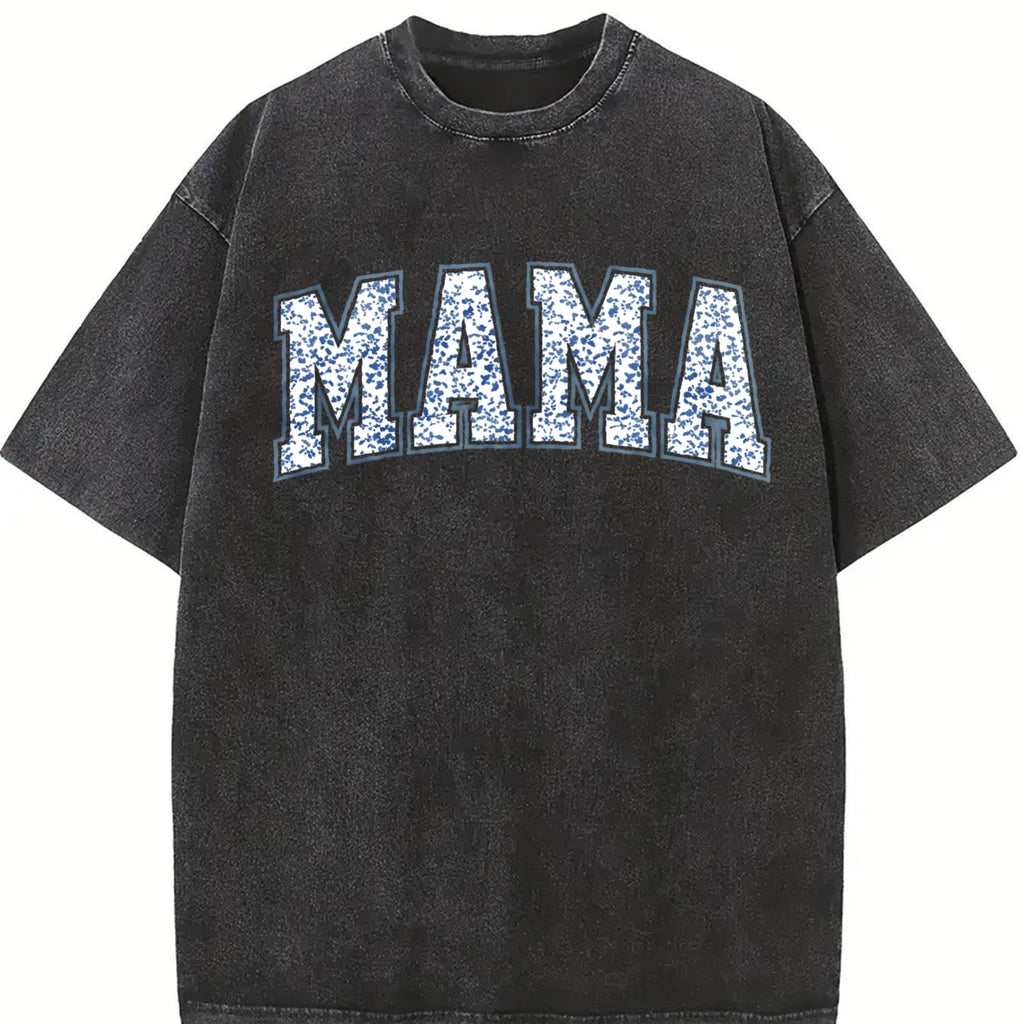 Mama With Toile Floral Vintage Washed T-Shirt product image 2