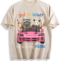 Funny Raccoon Opossum : Get In Loser Meme Vintage Washed product image 1