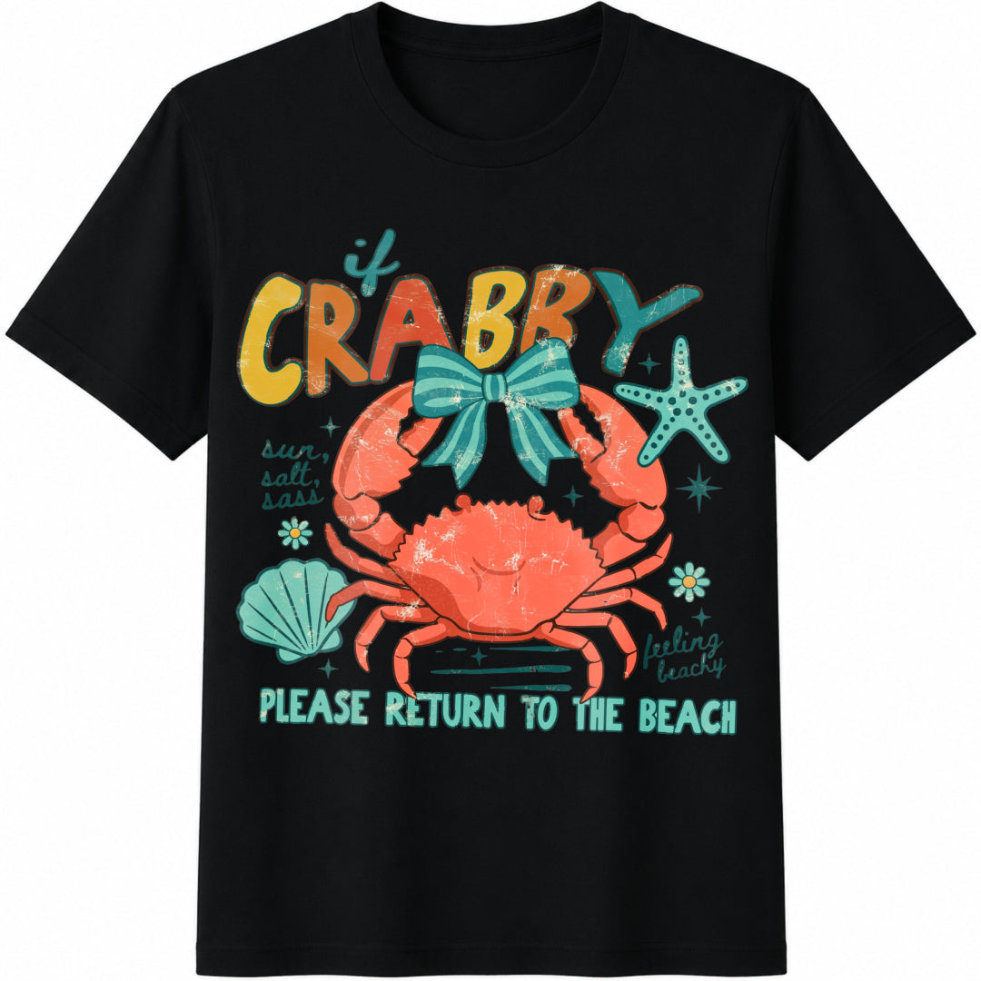 If Crabby Return To Beach Cotton T-Shirt product image 1
