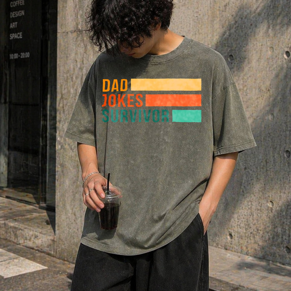 Dad Jokes Champion Vintage Washed T-Shirt product image 4