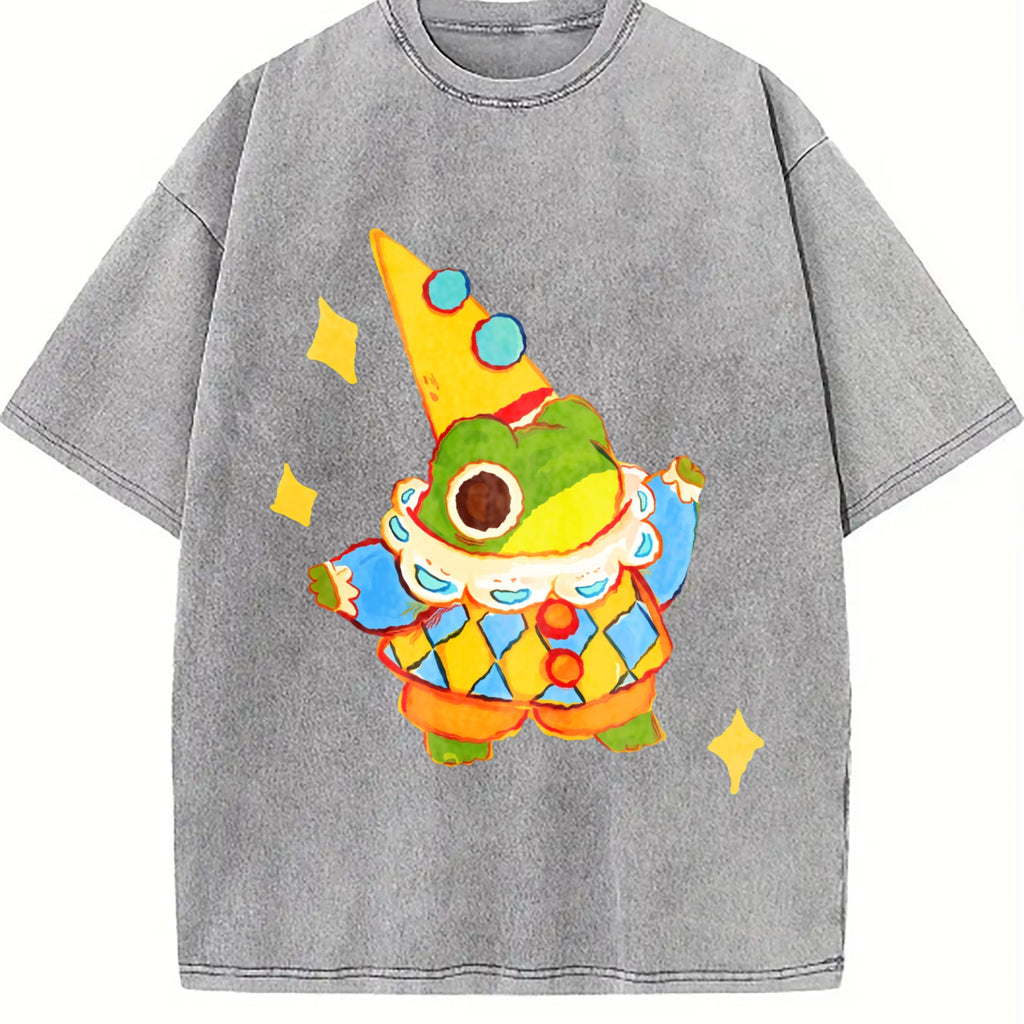 Clown Frog Wizard Vintage Washed T-Shirt product image 5