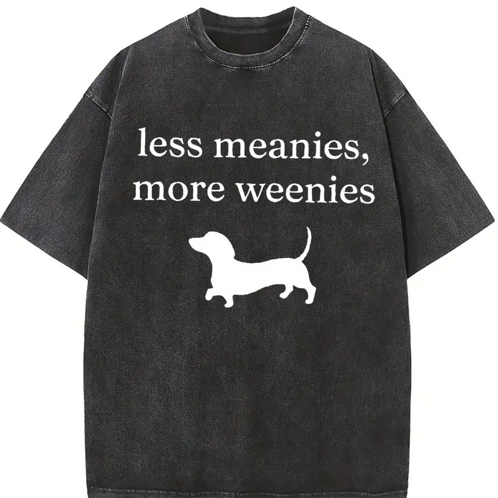 Less Meanies More Weenies Vintage Washed T-Shirt product image 2