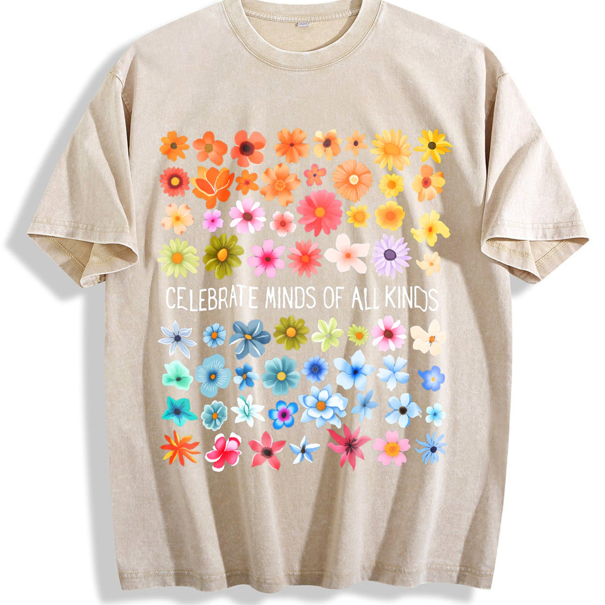 Celebrate Minds Of All Kinds Vintage Washed T-Shirt product image 1
