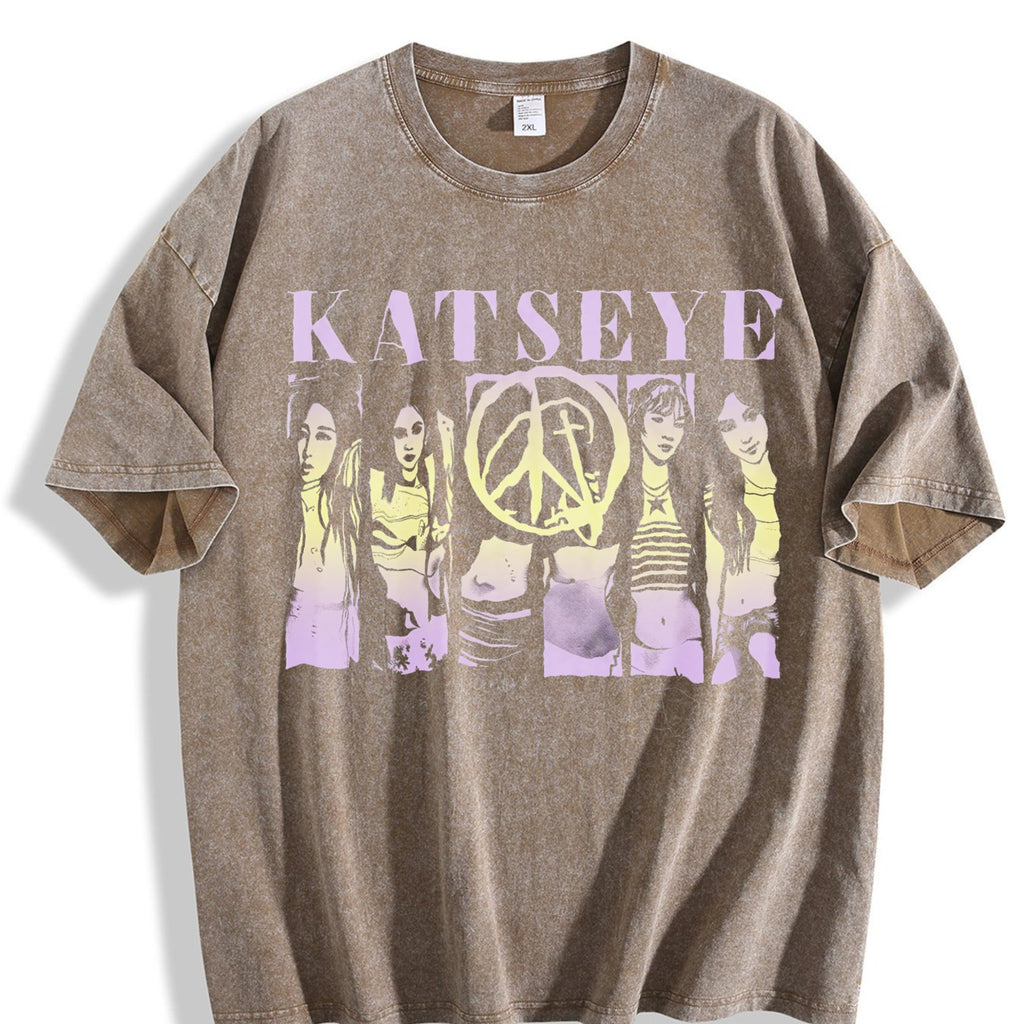 Katseye 2 Sided Vintage Washed T-Shirt product image 3