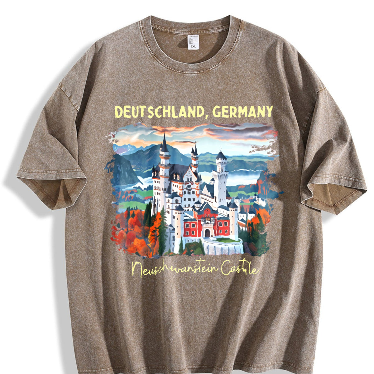 Germany Neuschwanstein Castle Vintage Washed T-Shirt product image 3