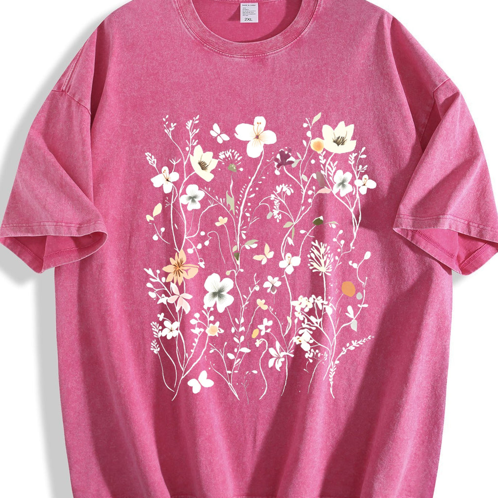 Boho Floral Vintage Washed T-Shirt product image 7