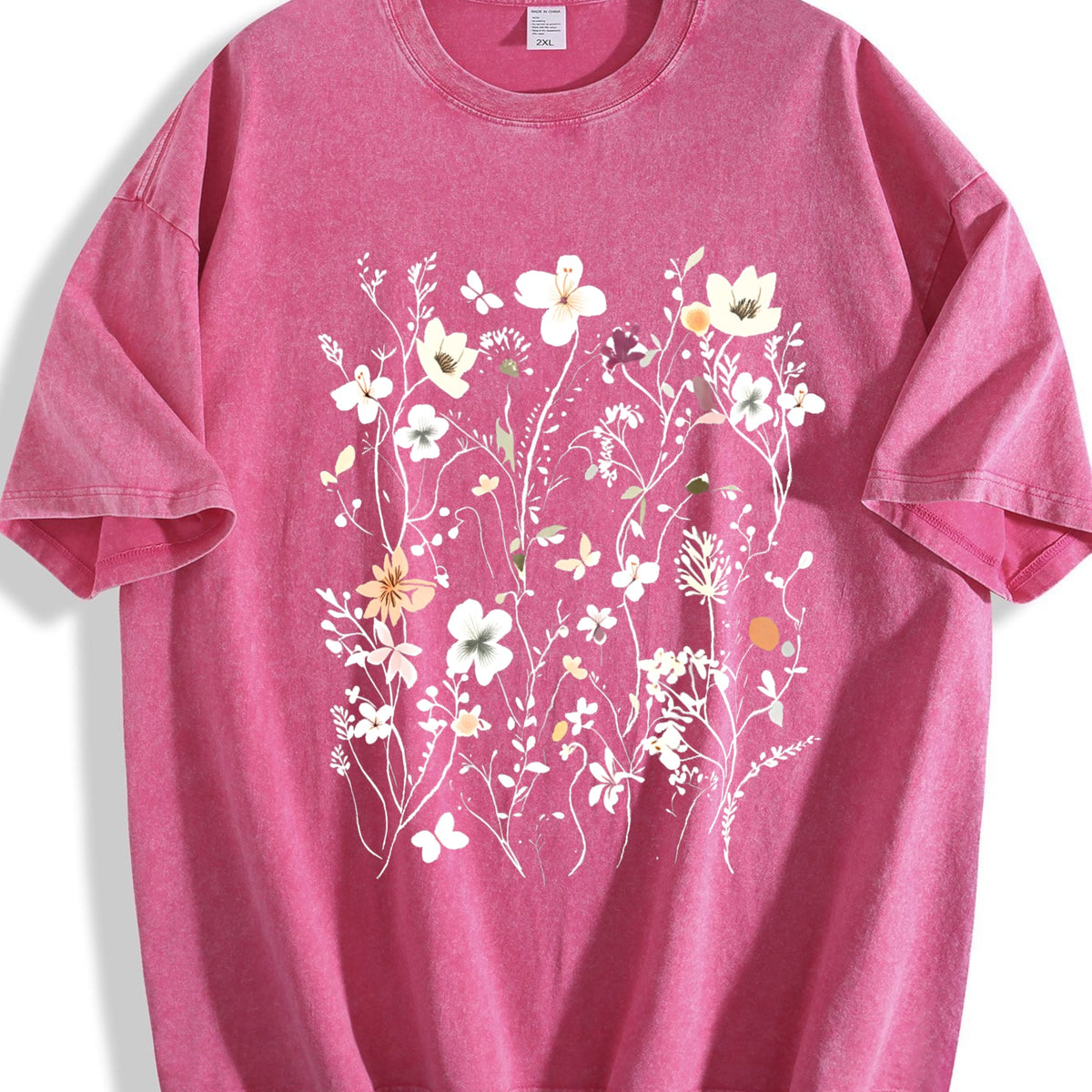 Boho Floral Vintage Washed T-Shirt product image 7