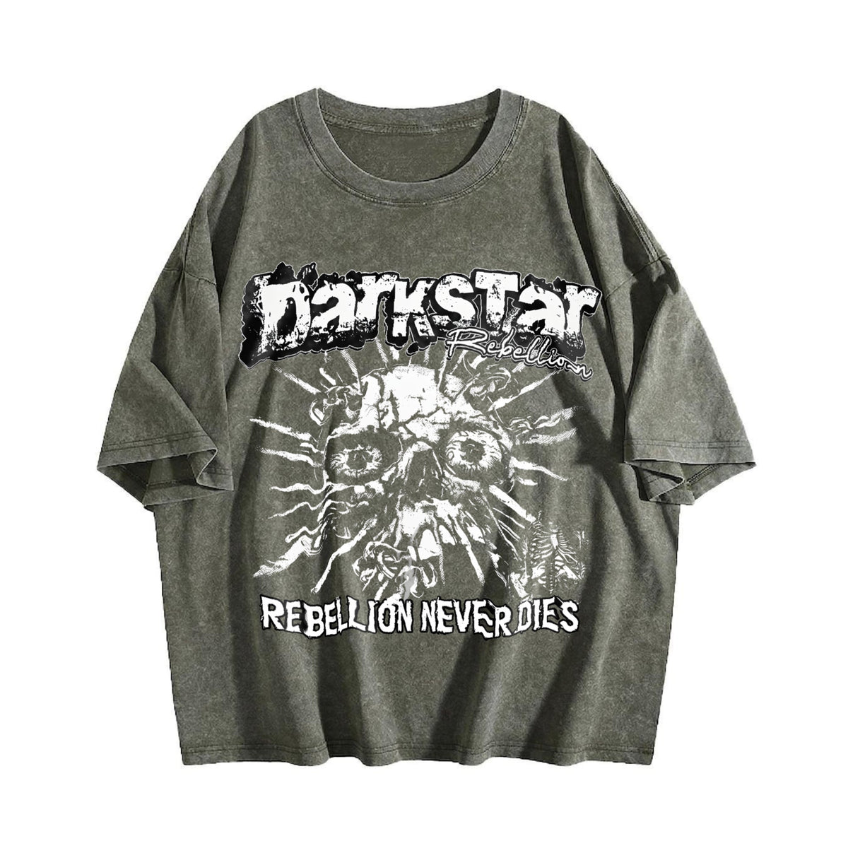Darkstar Skull Rebellion Vintage Washed T-Shirt product image 4