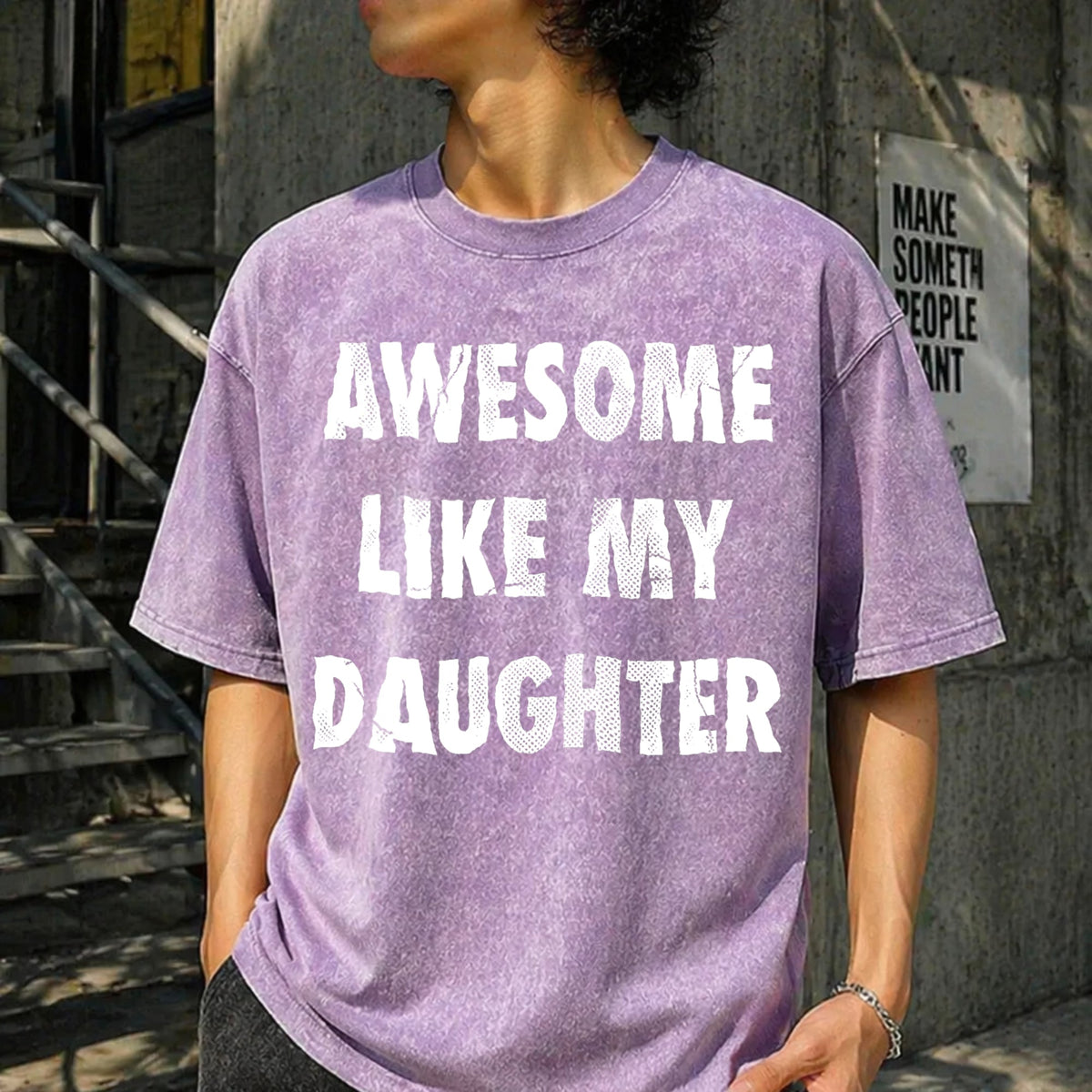 Awesome Like My Daughter Funny Fathers Day Dad Vintage product image 13