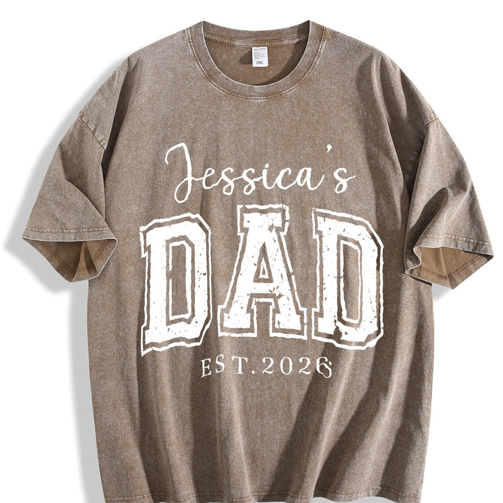Dad With Name Vintage Washed T-Shirt product image 3