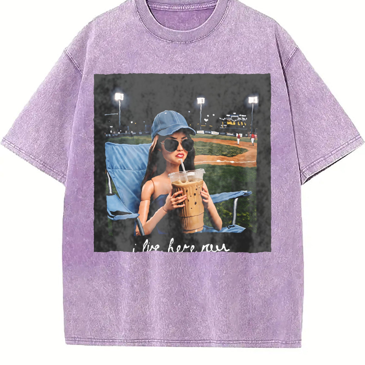I Live Here Now Ballpark Doll Vintage Washed T-Shirt product image 6