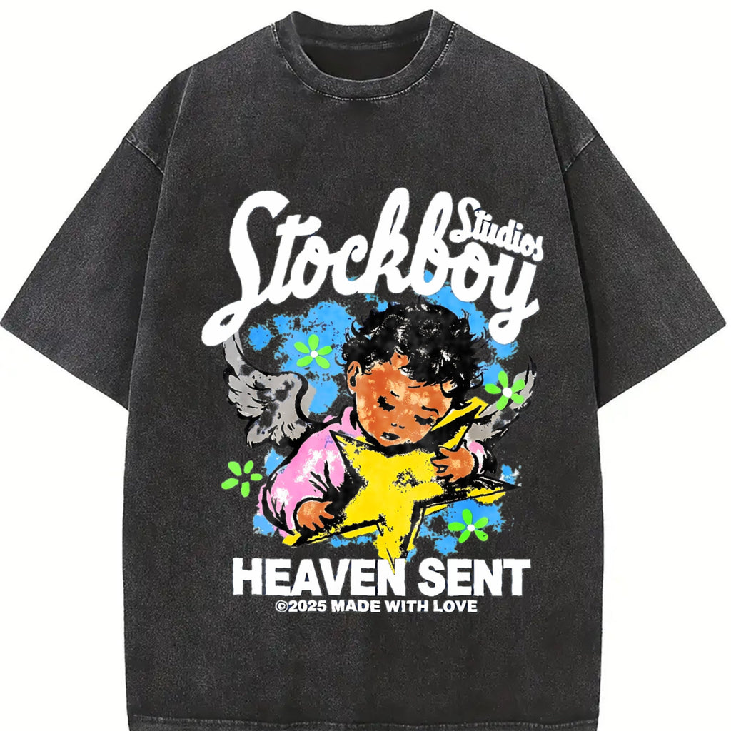 Heaven Sent Angel Star Vintage Washed T-Shirt product image 2