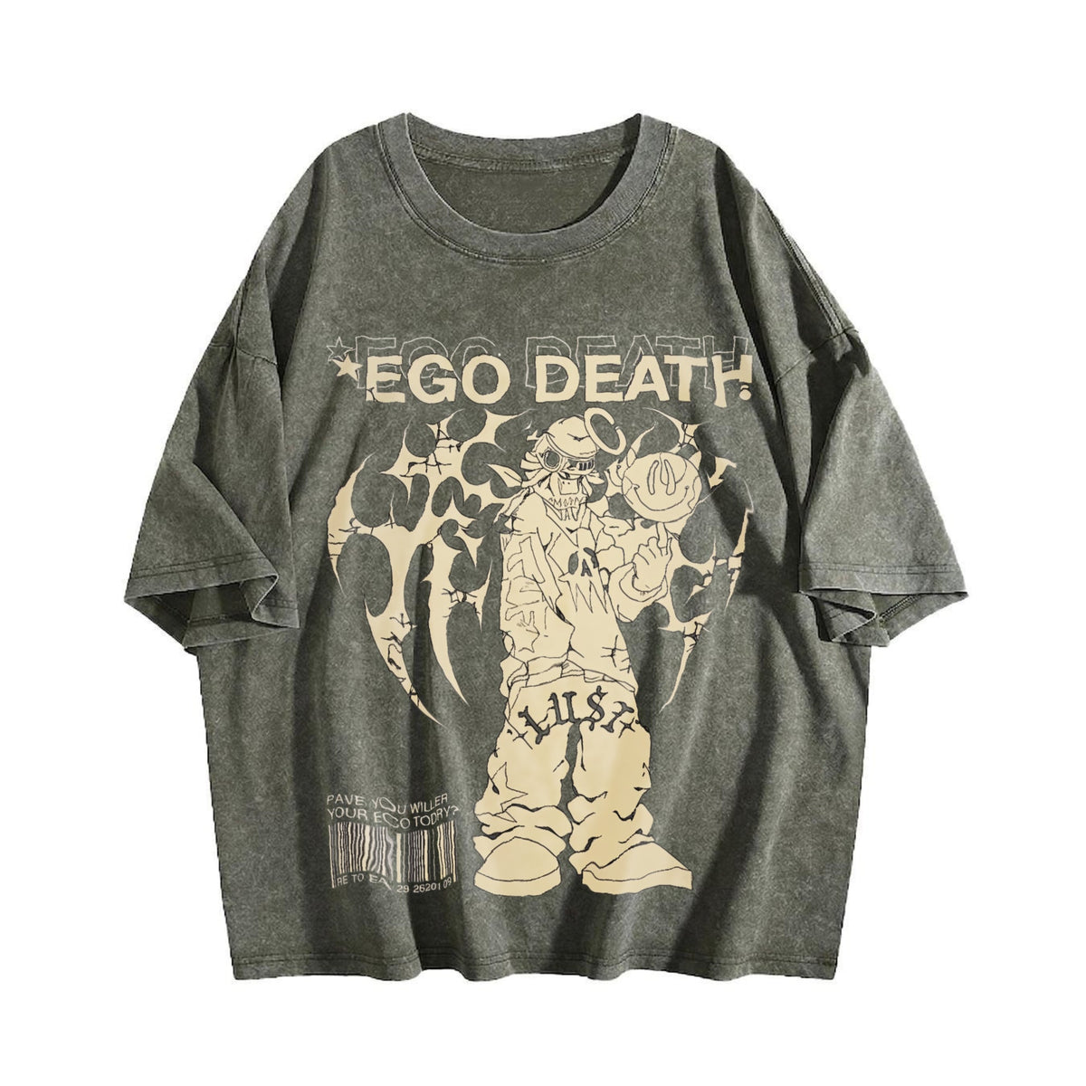 Ego Death Lust Anime Vintage Washed T-Shirt product image 4