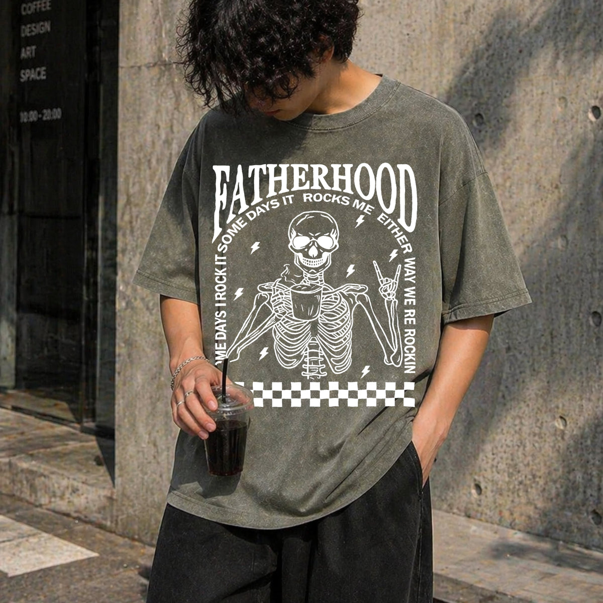 Fatherhood Vintage Washed T-Shirt product image 11