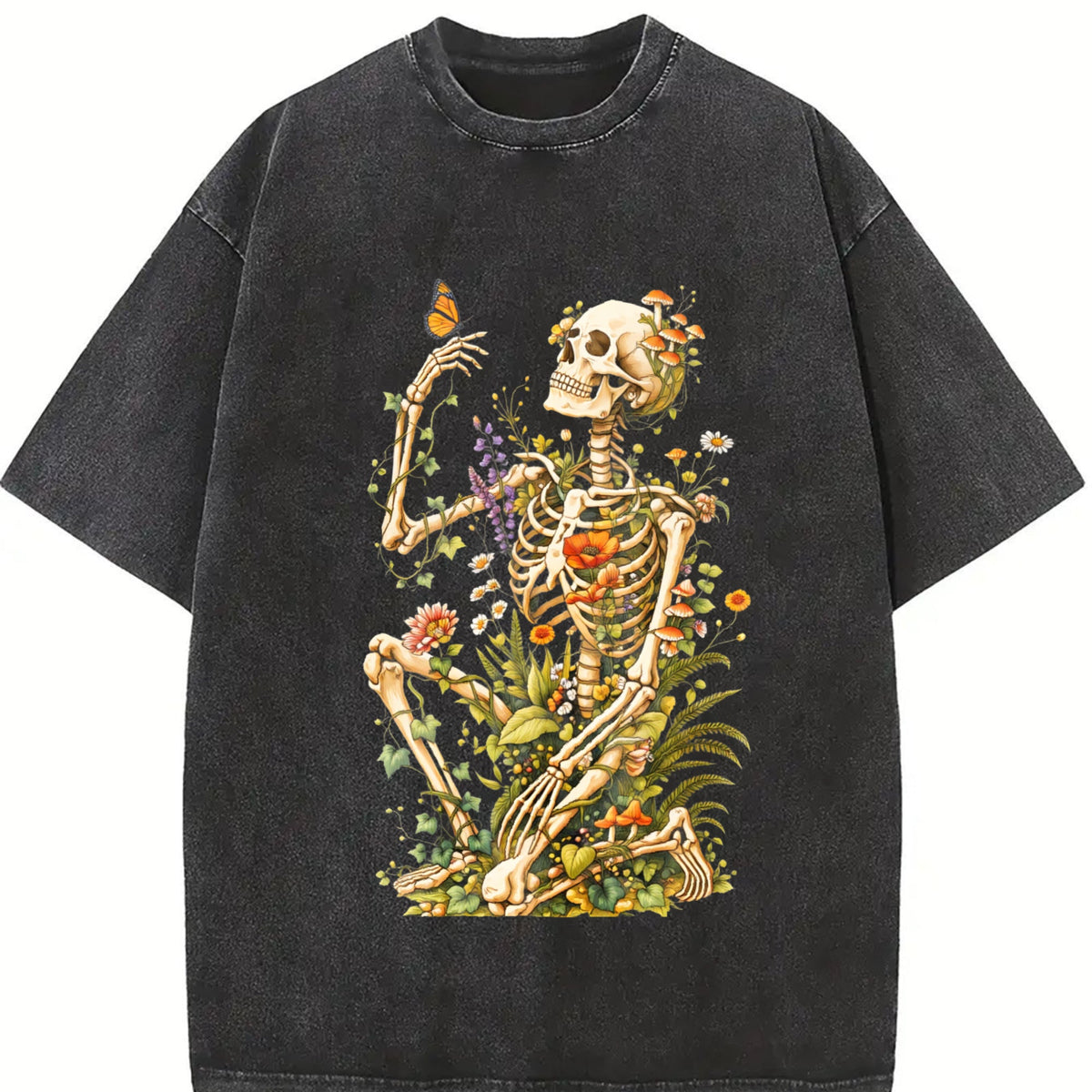 Botanical Skeleton Vintage Washed T-Shirt product image 2