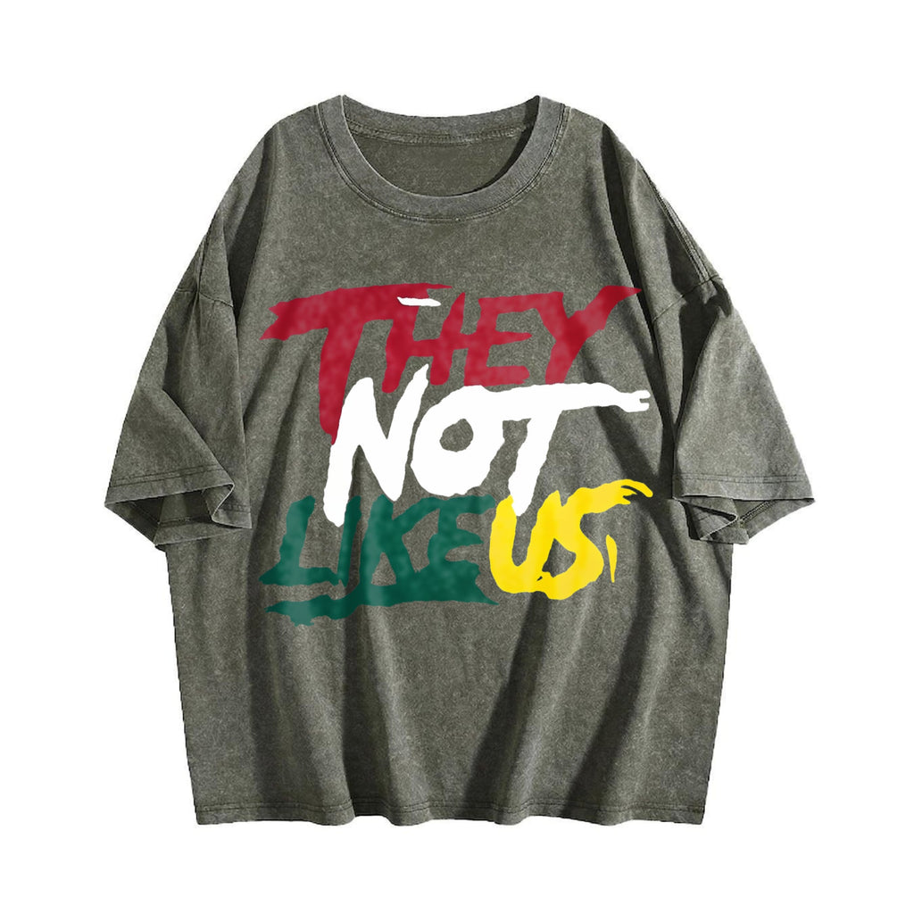 They Not Like US Graffiti Letter Vintage Washed T-Shirt product image 4