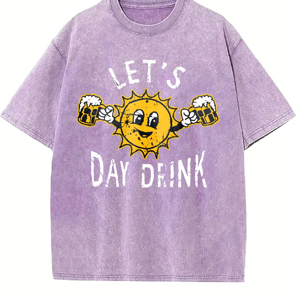 Lets Day Drink Funny Drunken Sunny Booze Drinking Vintage product image 6