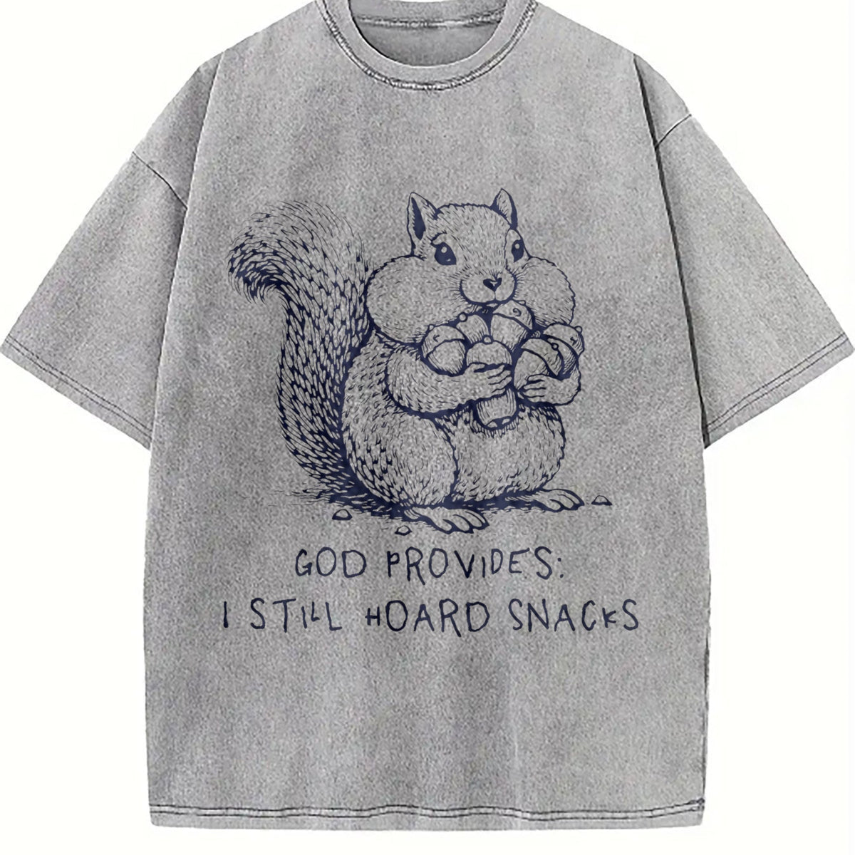 God Provides I Still Hoard Snacks Funny Christian Vintage product image 5