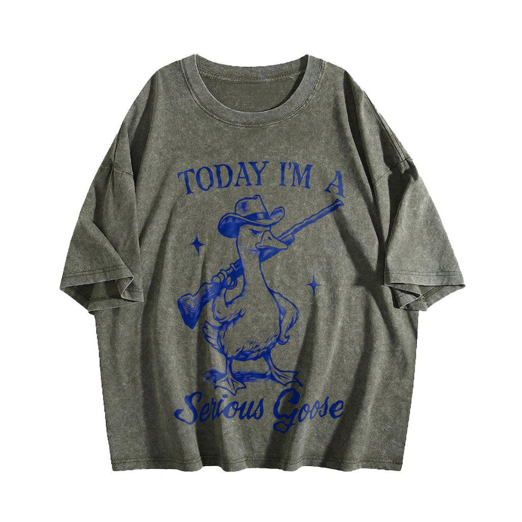 Funny Goose Today I'm A Serious Vintage Washed T-Shirt product image 4
