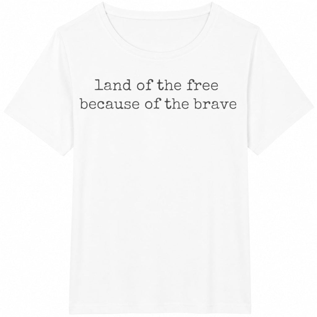 Land Of The Free Because Of Brave Cotton T-Shirt product image 2