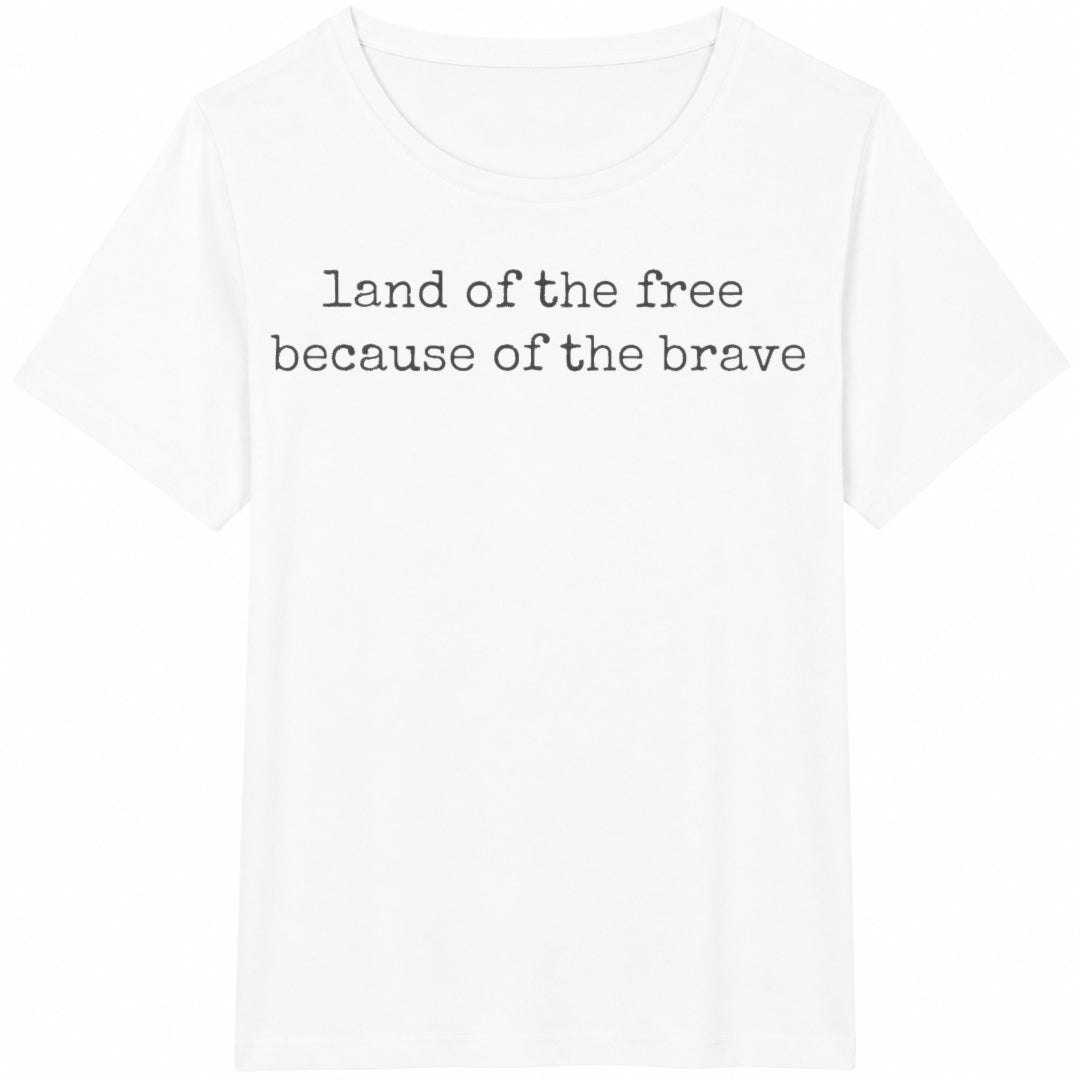 Land Of The Free Because Of Brave Cotton T-Shirt product image 2