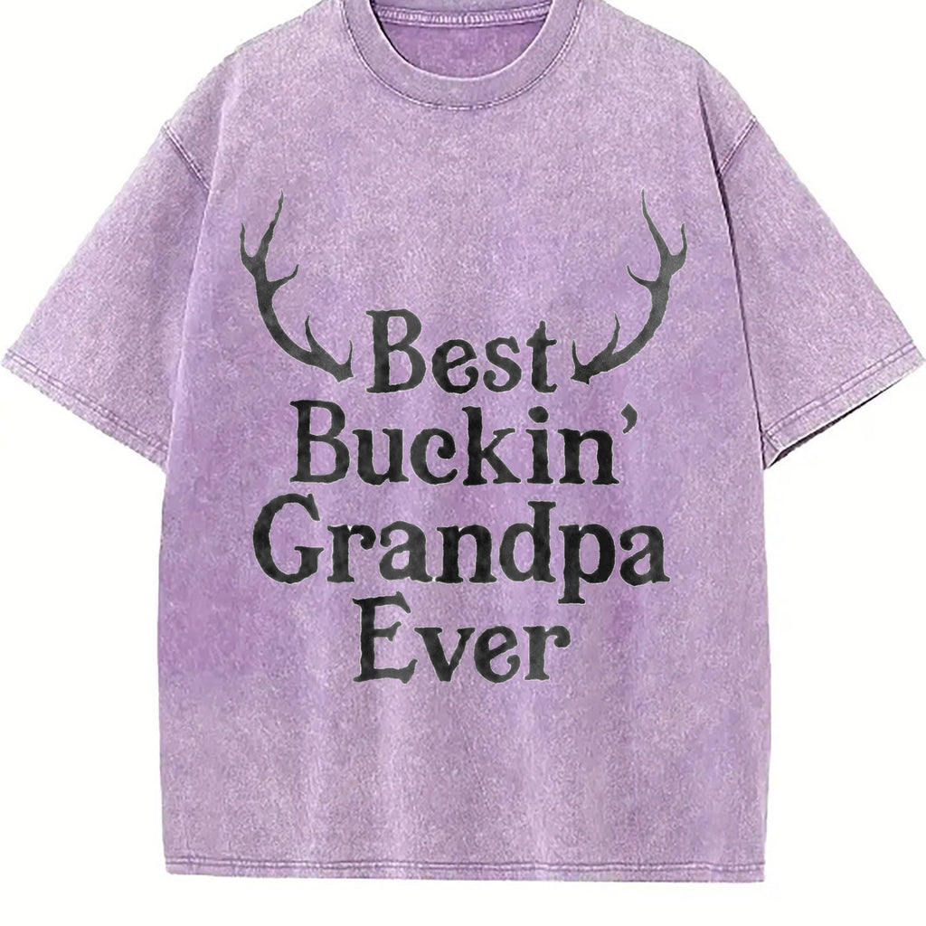 Best Buckin Grandpa Ever Funny Fathers Hunting Vintage product image 6