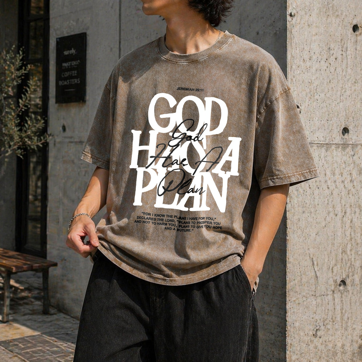 Christian - God Has A Plan Jeremiah 29:11 Vintage Washed product image 10