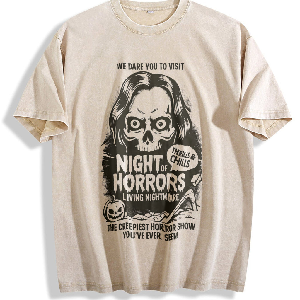 We Dare You To Visit Night Of Horrors Vintage Washed T-Shirt product image 1
