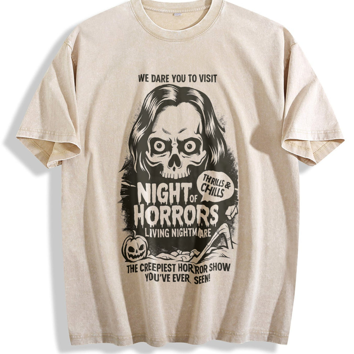 We Dare You To Visit Night Of Horrors Vintage Washed T-Shirt product image 1