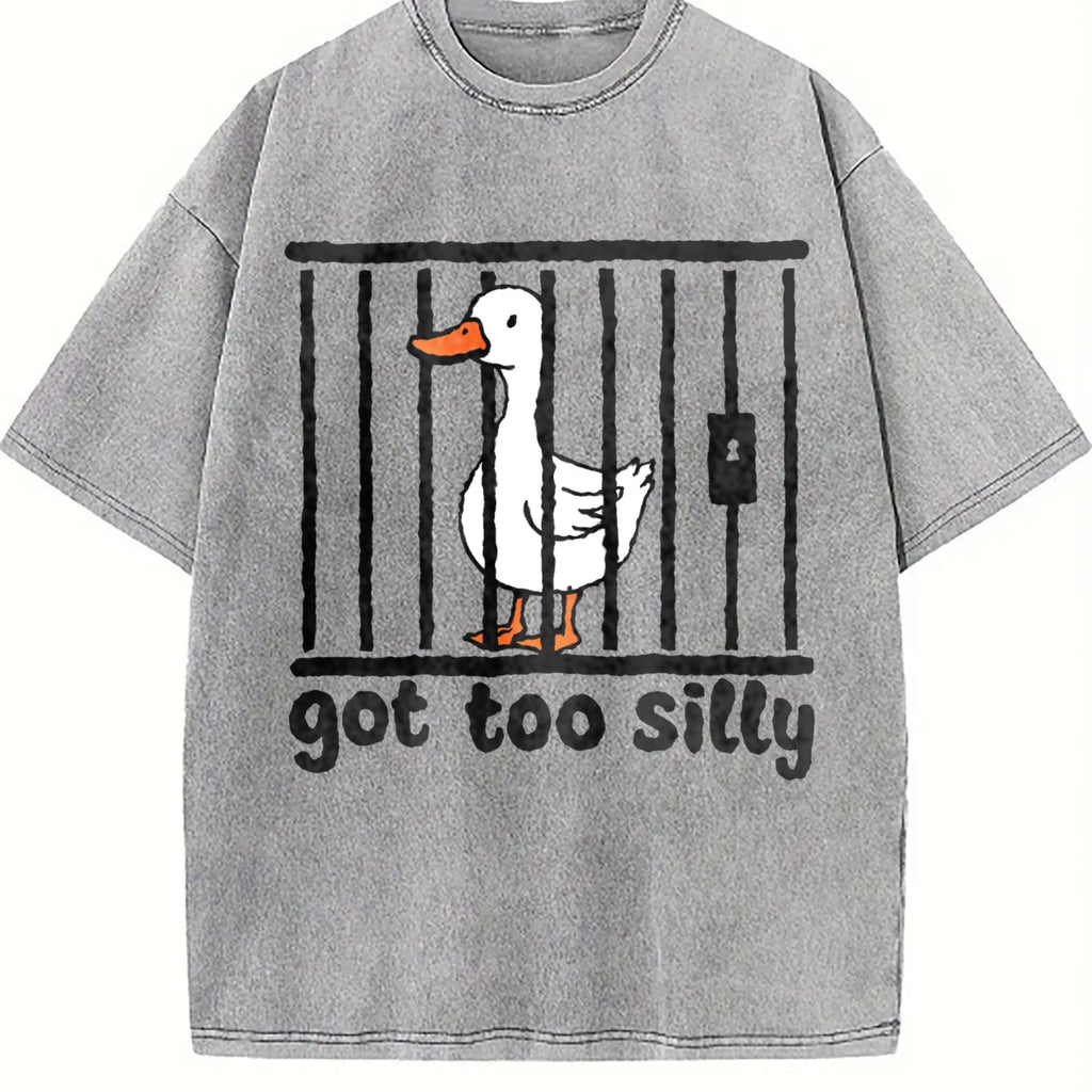 Silly Goose Funny 90s Vintage Washed T-Shirt product image 5