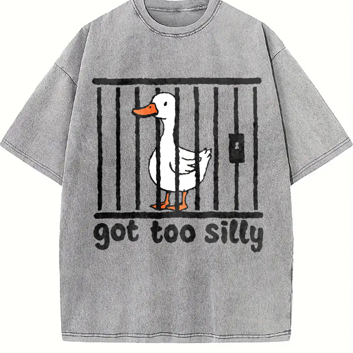 Silly Goose Funny 90s Vintage Washed T-Shirt product image 5