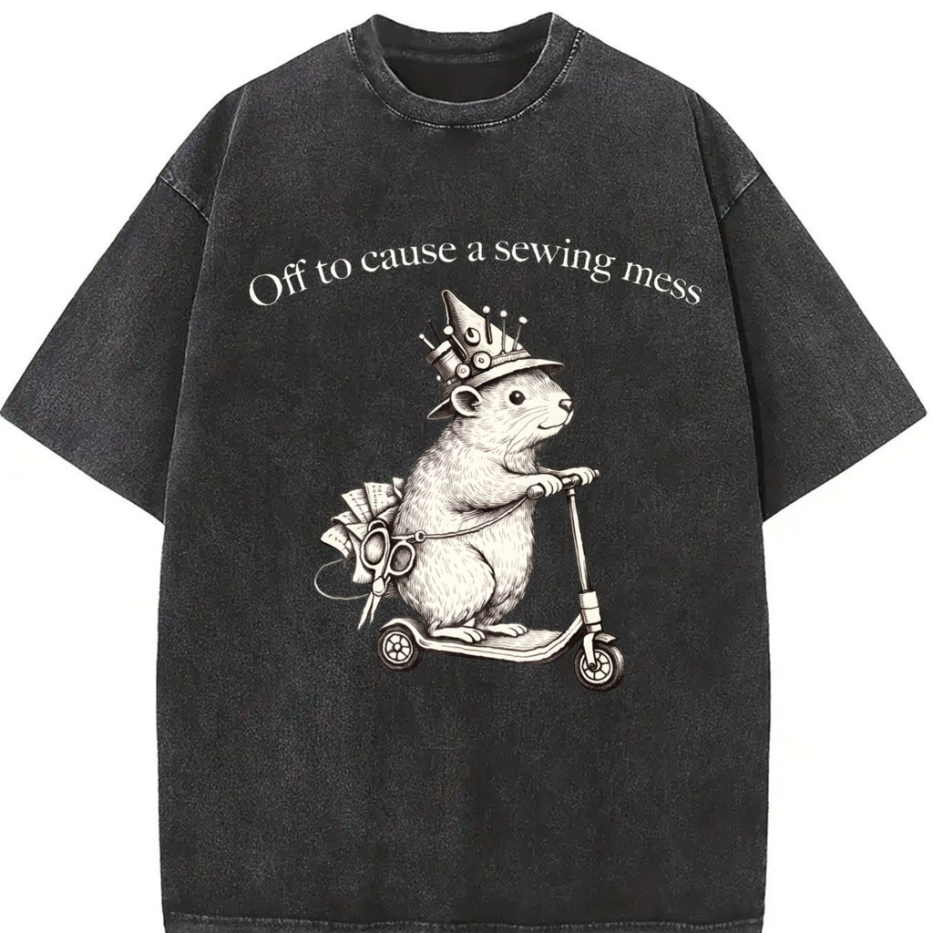Funny Sewing Vintage Washed T-Shirt product image 2