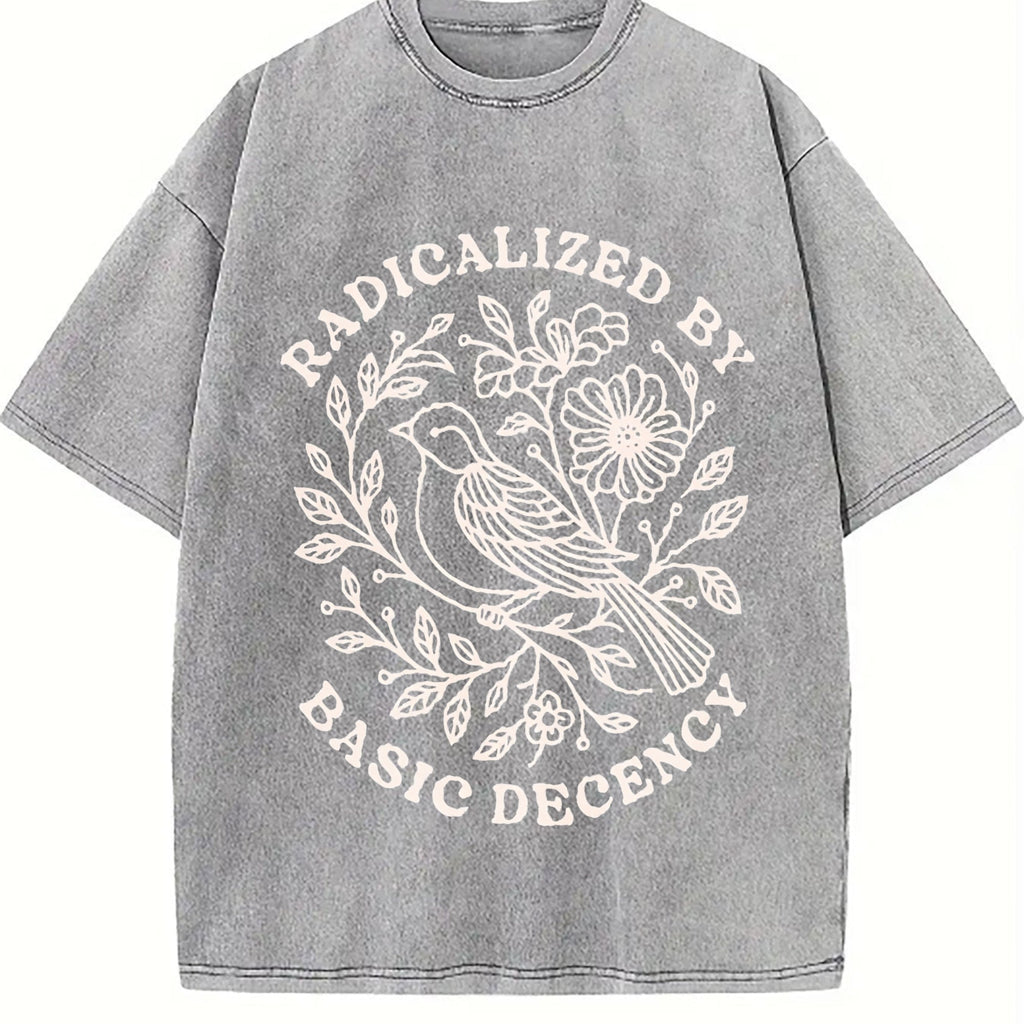 Radicalized By Basic Decency Vintage Washed T-Shirt product image 5