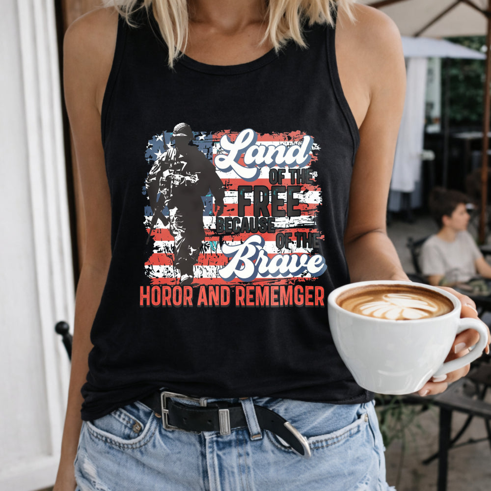 Land Of The Free Because Of The Brave America Women's Tank Top