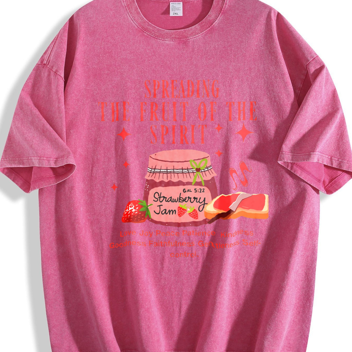 100 Strawberry Jam Vintage Washed T-Shirt product image 7